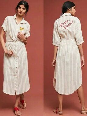 Anthropologie Corey Lynn Fiesta Shirt Dress